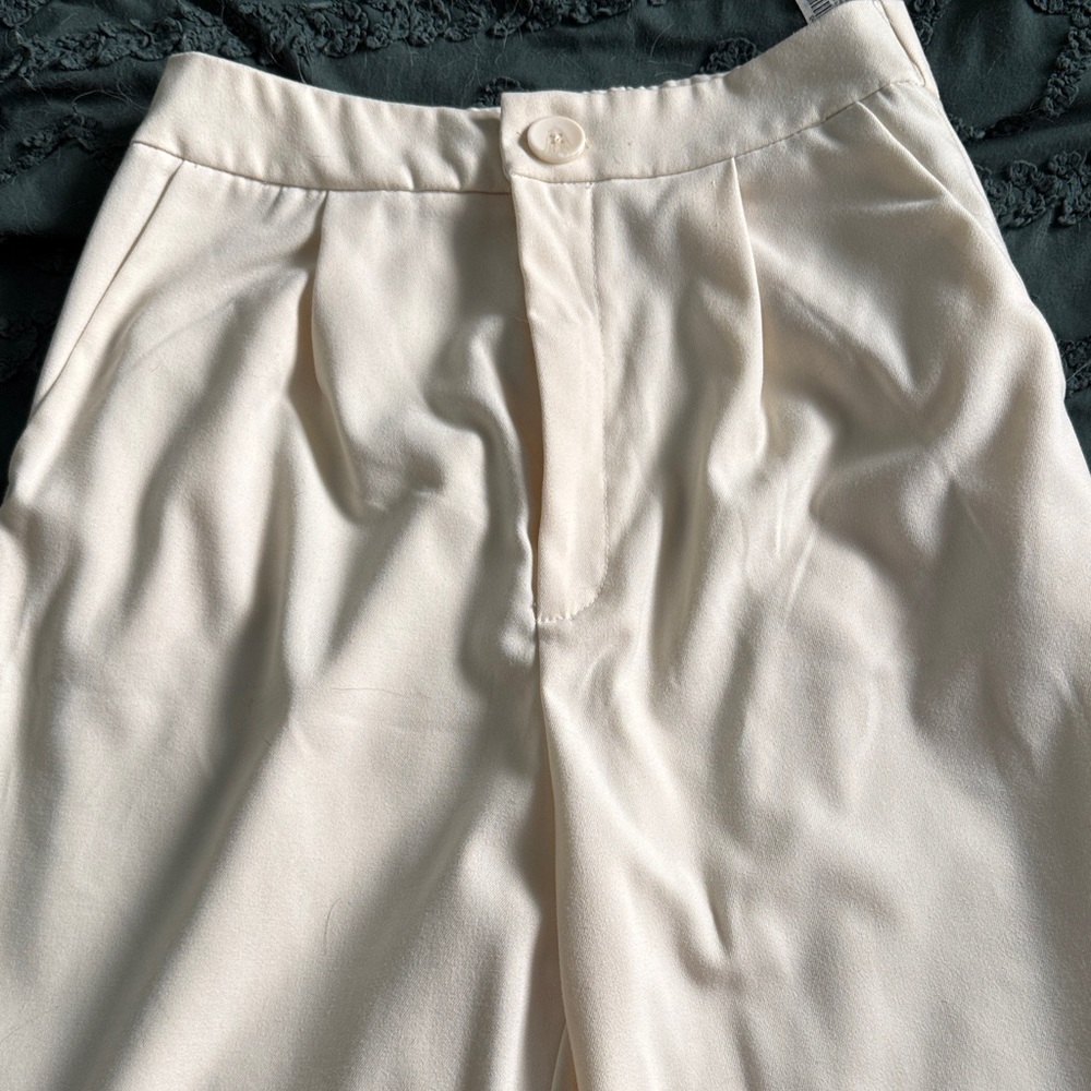 Stradivarius Off-White Trousers